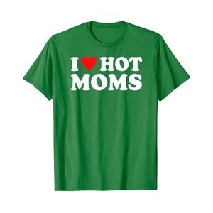 “ I ❤️ Hot Moms” Kelly Green XL Men’s T-shirt